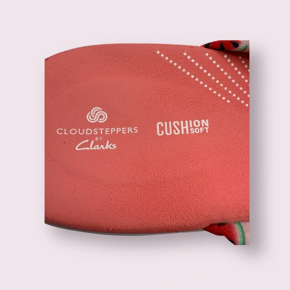 CLARKS ARLA GLISON CLOUDSTEPPERS Flip Flops Women’s 10 Pink Watermelon - Picture 9 of 10